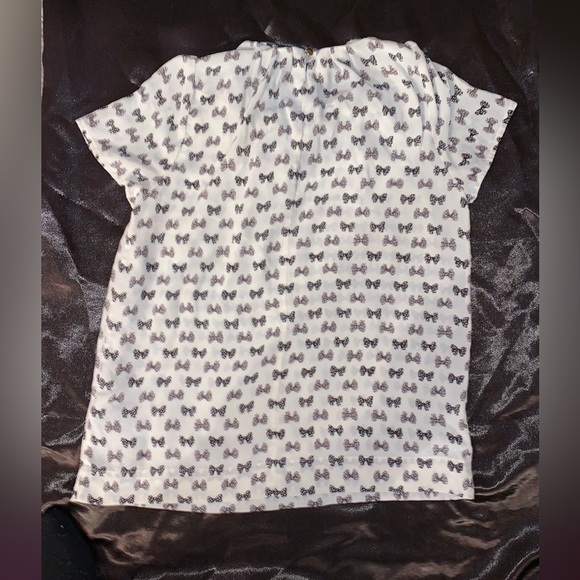 J. CREW Silk blouse with bows print, size 0 - Picture 8 of 14